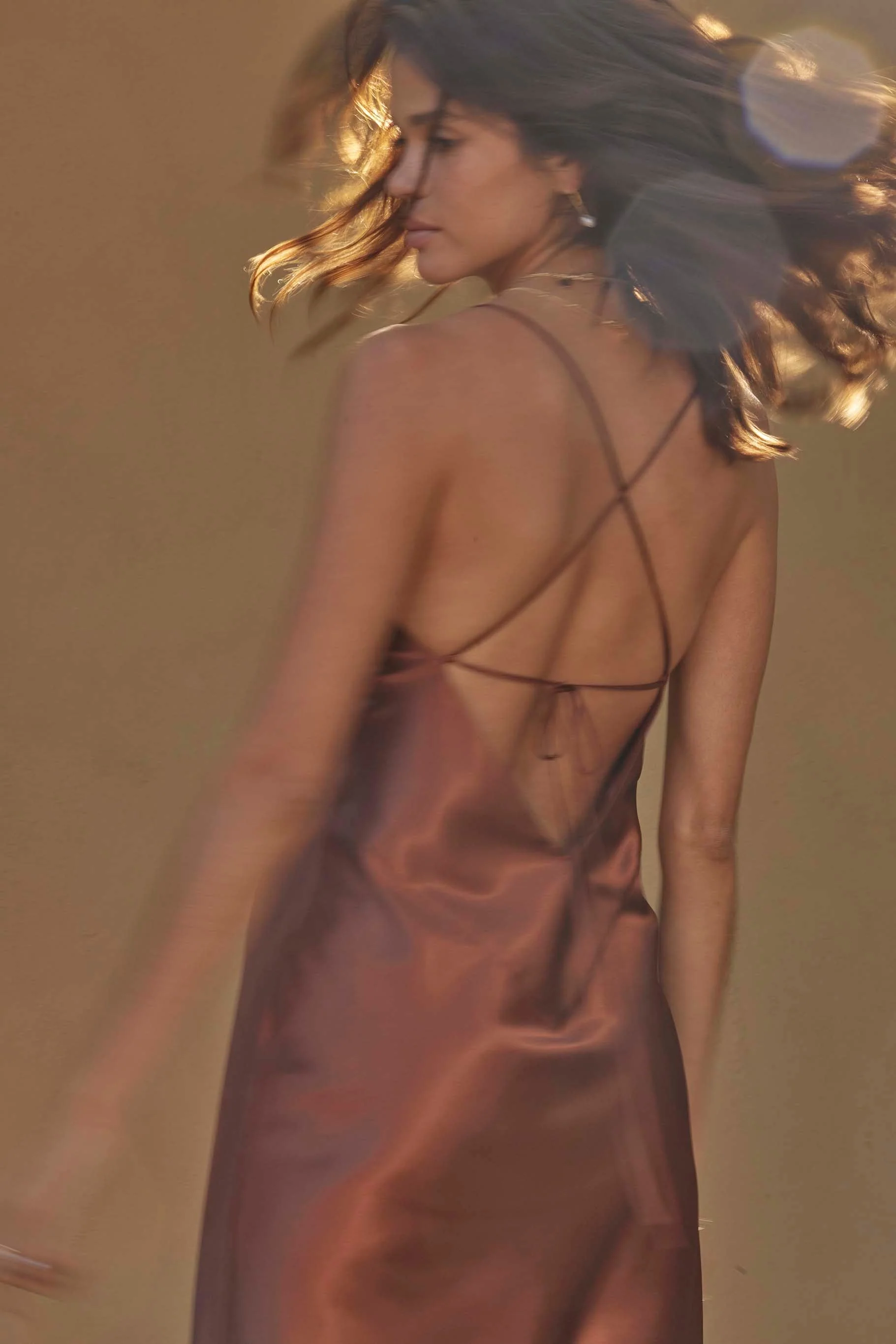 Silky Satin Midi Copper - Image 4